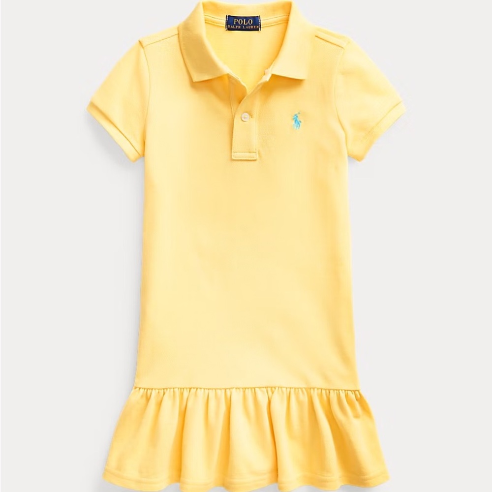 Cotton Mesh Polo Dress by Ralph Lauren Kids Yellow Polo Dress